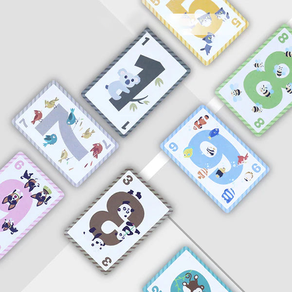 Sank rekenkundige "10" kaarten voor kinderen