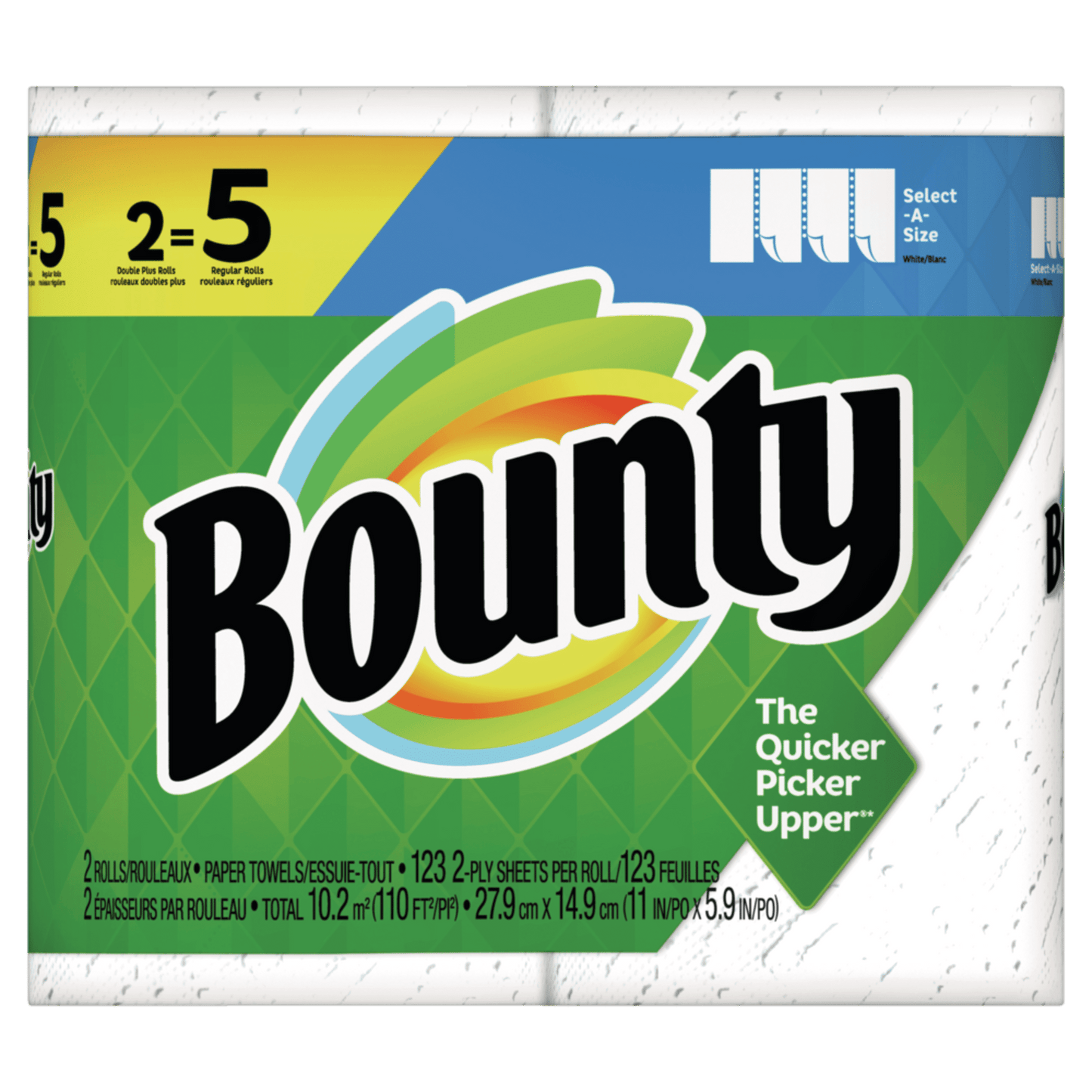 Bounty Select-A-Size Paper Towel, Double Rolls, 2-pk