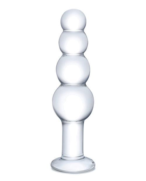 7.25" Beaded Glass Anal Plug