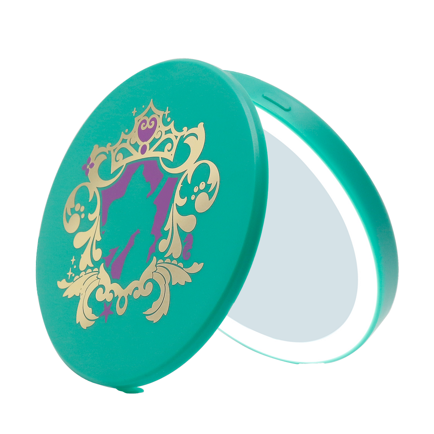 Ariel Compact Mirror with Wireless Power Bank Charging Base