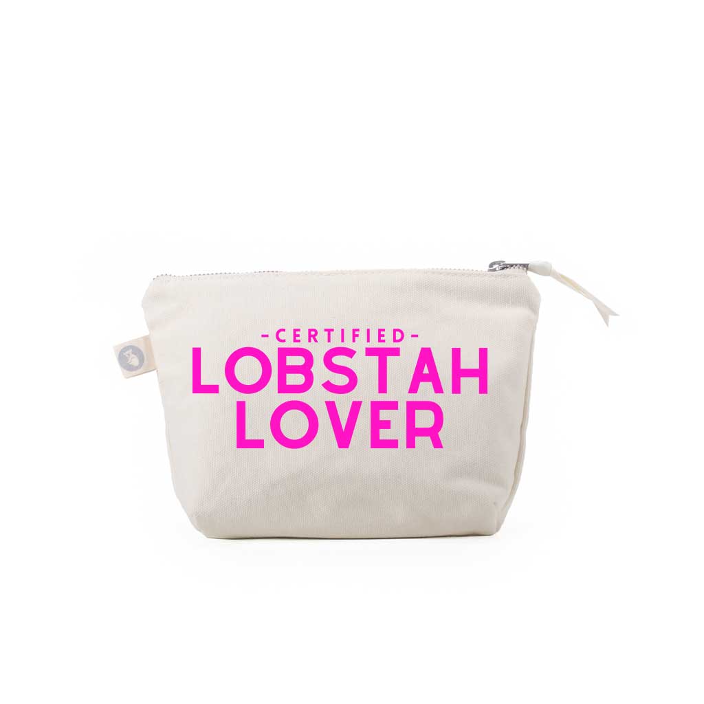 Makeup Bag Natural with Certified LOBSTAH LOVER