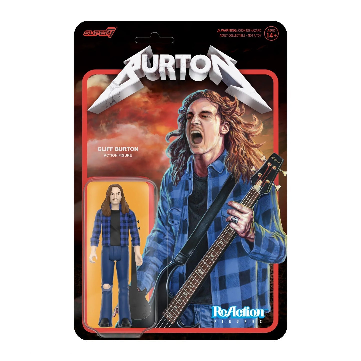 Cliff Burton ReAction Figures Cliff Burton (Flannel Shirt)