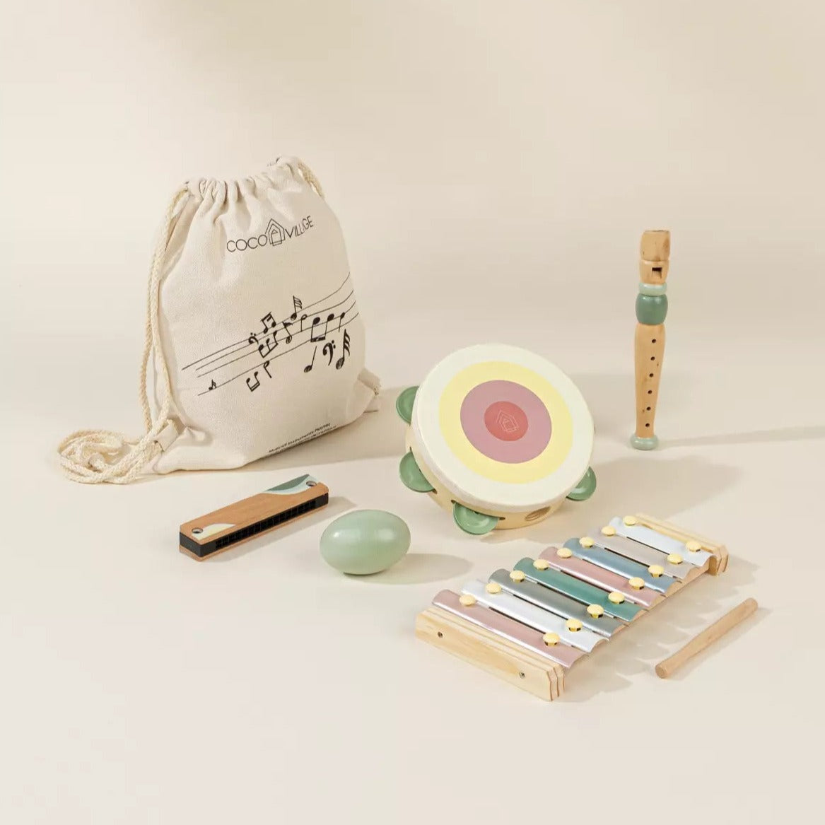 Wooden Musical Instruments Playset