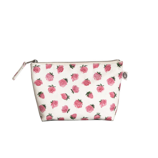 Makeup Bag: White Floral