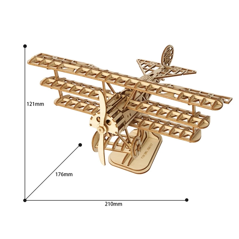 Robotime Airplane Model 3D Laser Cutting Wooden Puzzle