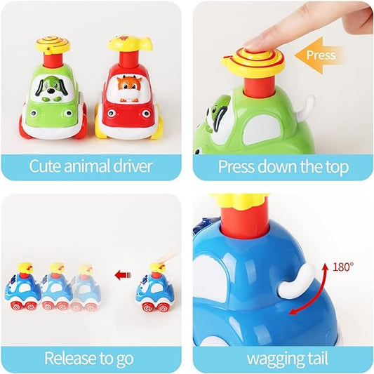 ALASOU Animal Car Baby Toys for 1 2 Year Old Boy|First Birthday Gifts for Toddler Toys Age 1-2|1 2 Year Old Boy Birthday Gift for Infant Toddlers