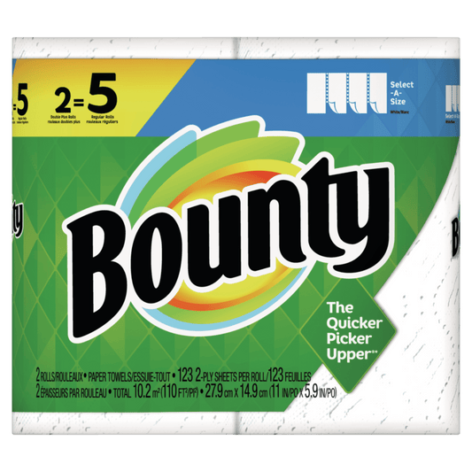 Bounty Select-A-Size Paper Towel, Double Rolls, 2-pk