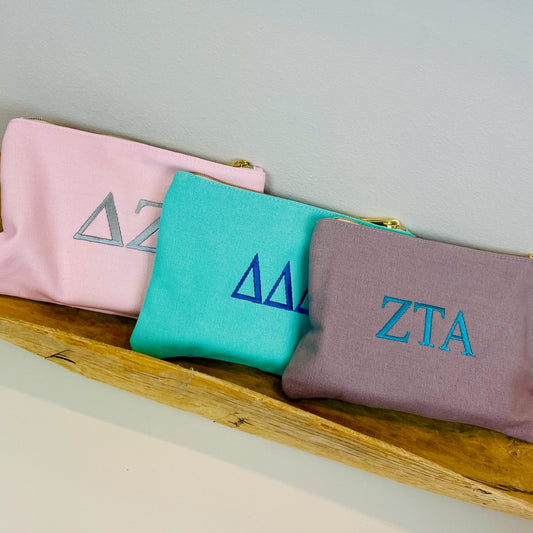 Zeta Tau Alpha Sorority Makeup Bag