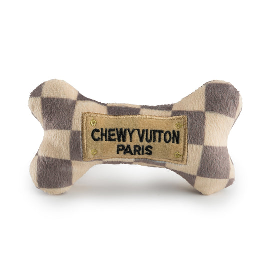 Checker Chewy Vuiton Bone Toy