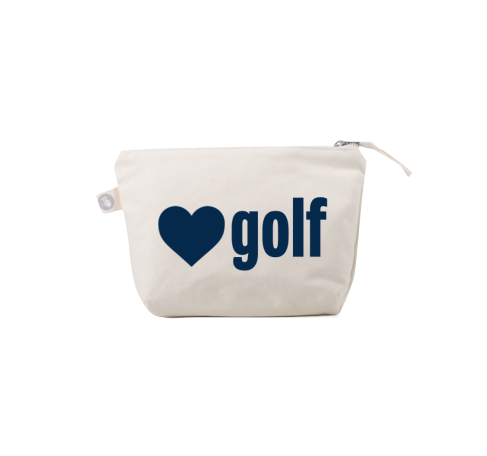 Makeup Bag Natural with GOLF HEART