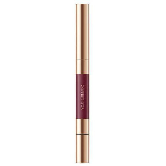 Kanebo Coffret Doll Contour Lip Duo 05 Burgundy - Japanese Lipstick For Dry Lips