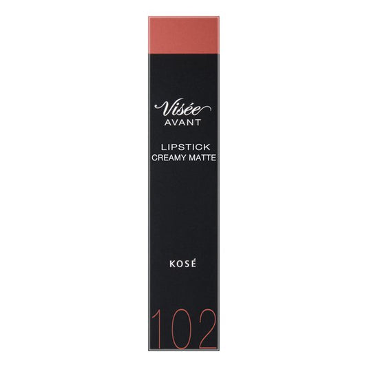 Kose Visee Avant Lipstick Creamy Matte 102 Apricot - Matte Lipstick Made In Japan