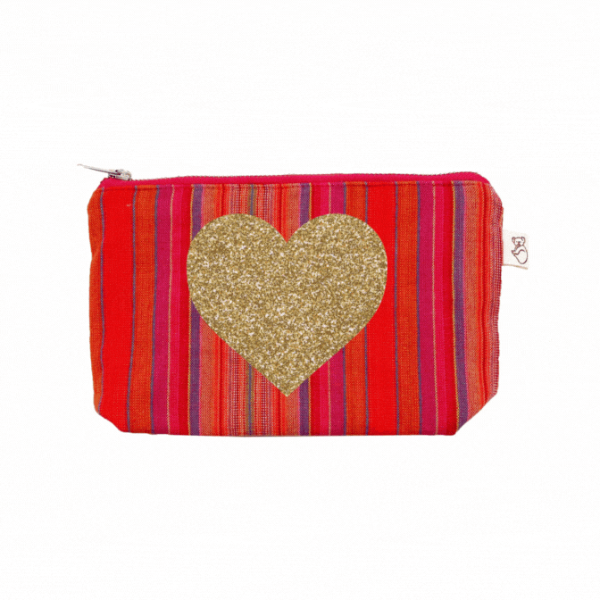 PINK Happy Stripe Makeup Bag   NEW!