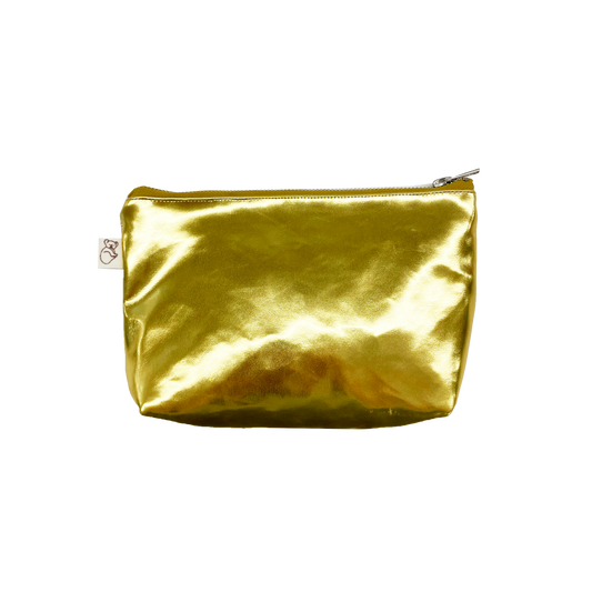 Gold Metallic Makeup Bag