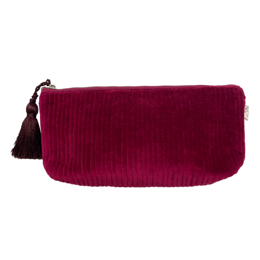 NEW Quilted Velvet Hold Me Clutch - Magenta