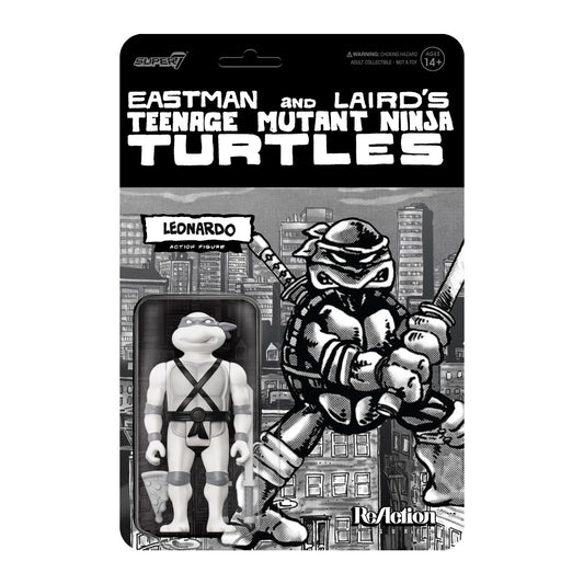 Teenage Mutant Ninja Turtles ReAction Figures Wave 9 Leonardo (Comic Greyscale)