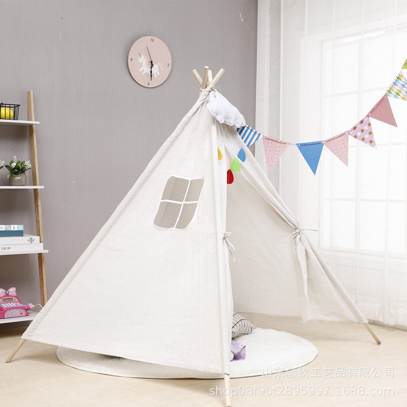 Kids Natural Cotton Teepee Play Tent