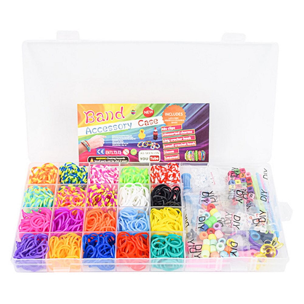 1100 pcs. Rubber Band Refill Bracelet Making Kit in 23 Colors