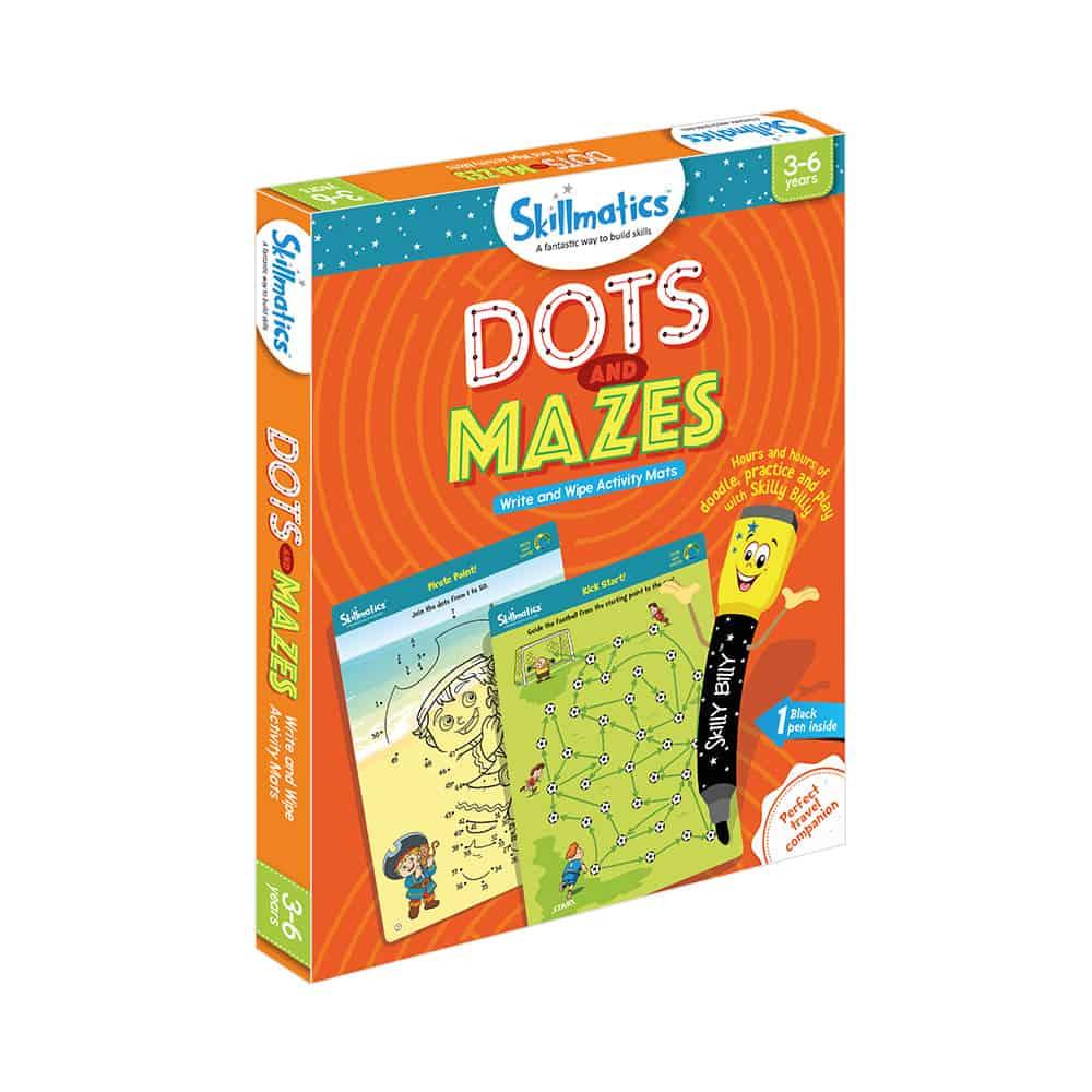 Skillmatics Dots and Mazes - Repeatable Write and Wipe Educational