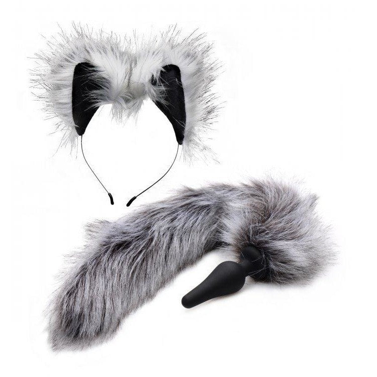 Tailz Grey Wolf Tail & Ears Set
