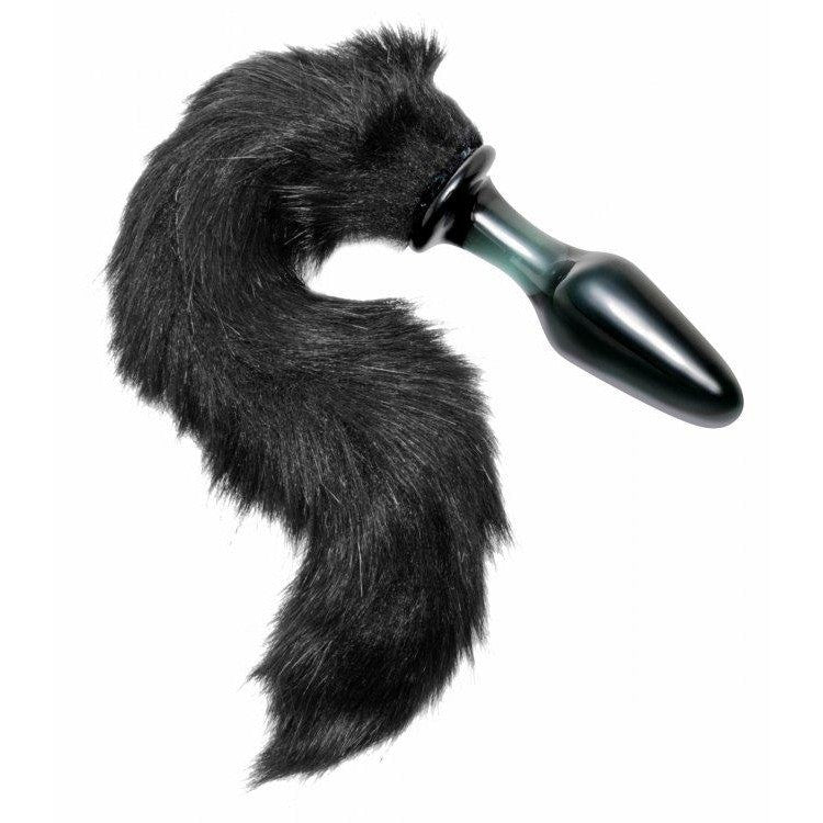 Tailz Midnight Fox Glass Plug W- Tail